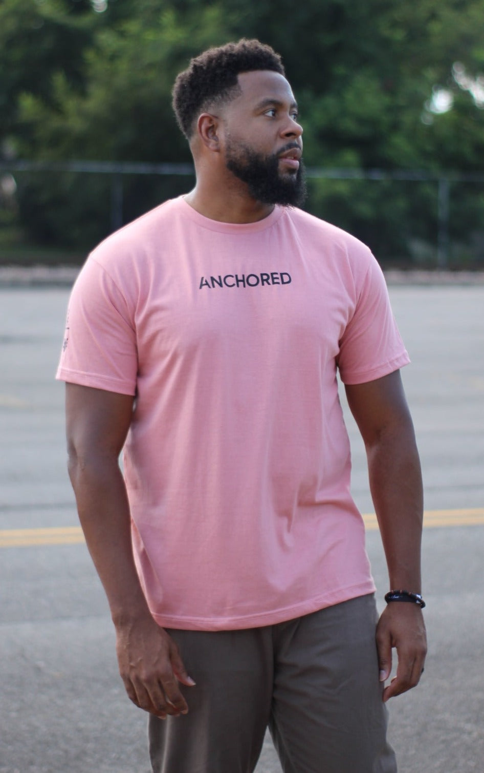 Anchored Tee | Coral Pink (Luxe)