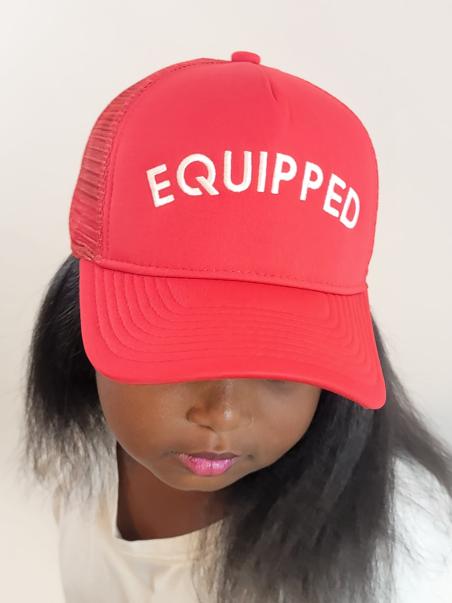 Equipped Arch | Red Trucker Hat