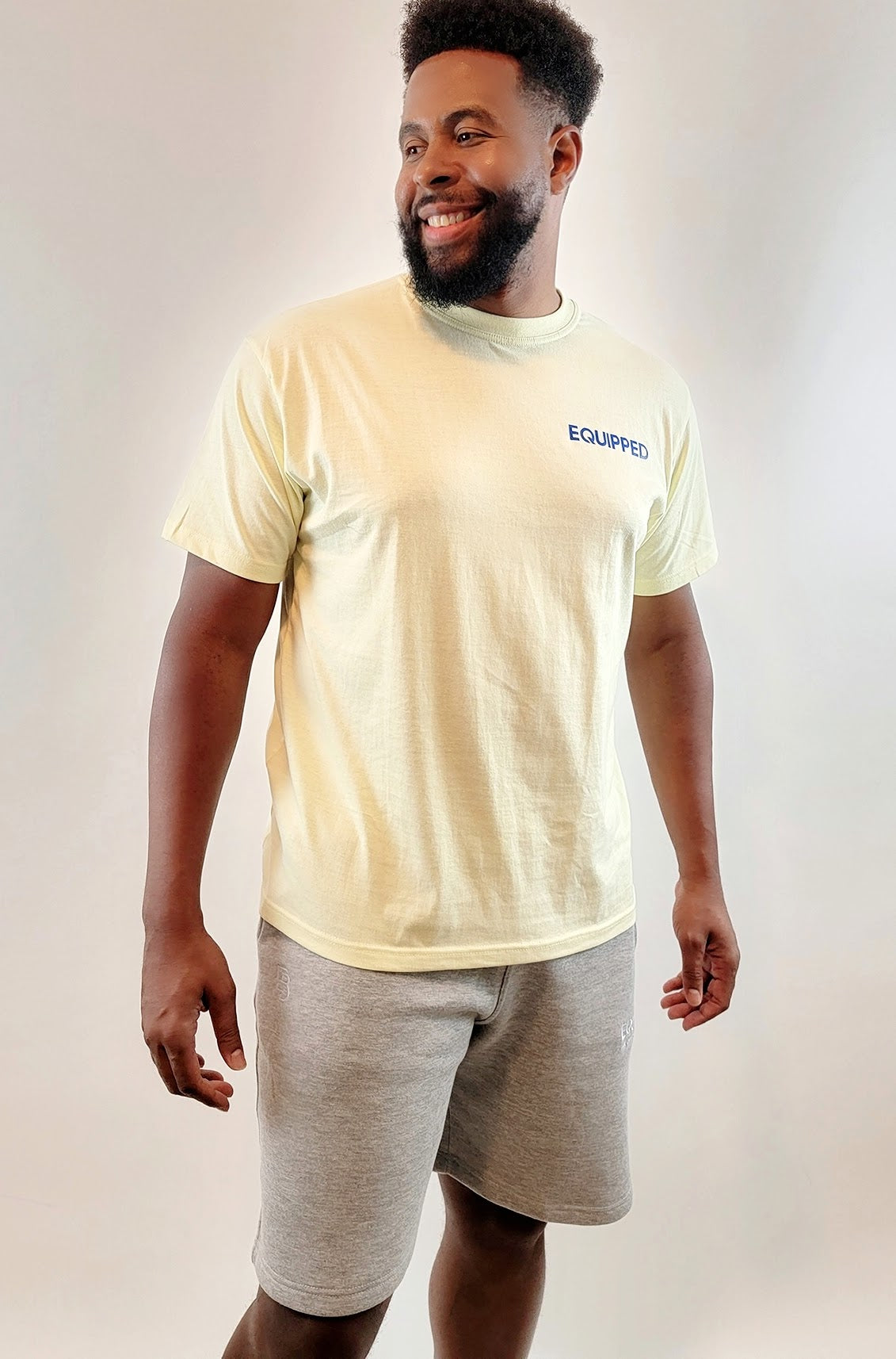 Equipped "For Every Good Work" Premium Tee || Citron + Indigo (Luxe)