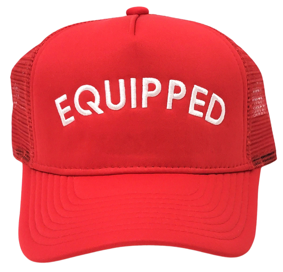 Equipped Arch | Red Trucker Hat