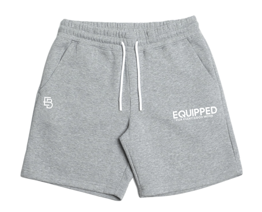 EB Embroidered Jogger Shorts  | Heather Gray